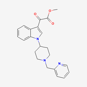 Methyl 2-oxo-2-(1-{1-[(pyridin-2-yl)methyl]piperidin-4-yl}-1H-indol-3-yl)acetate chemical structure (CAS 616898-64-7)