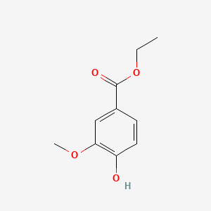 Ethyl 4-hydroxy-3-methoxybenzoate chemical structure (CAS 617-05-0)