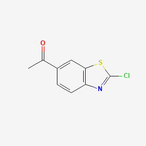 1-(2-Chlorobenzo[d]thiazol-6-yl)ethanone chemical structure (CAS 61700-72-9)