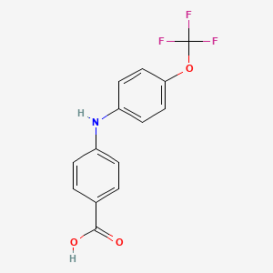 4-((4-(Trifluoromethoxy)phenyl)amino)benzoic acid chemical structure (CAS 617245-21-3)