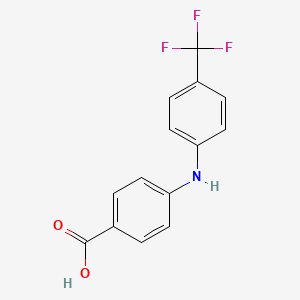 4-((4-(Trifluoromethyl)phenyl)amino)benzoic acid chemical structure (CAS 617245-73-5)