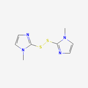 1,2-Bis(1-methyl-1H-imidazol-2-yl)disulfane chemical structure (CAS 61747-29-3)