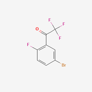 1-(5-Bromo-2-fluorophenyl)-2,2,2-trifluoroethanone chemical structure (CAS 617706-15-7)