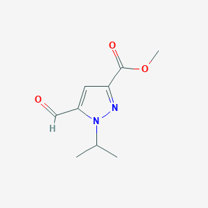 Methyl 5-formyl-1-isopropyl-1H-pyrazole-3-carboxylate chemical structure (CAS 617709-79-2)
