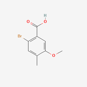 2-Bromo-5-methoxy-4-methylbenzoic acid chemical structure (CAS 61809-40-3)