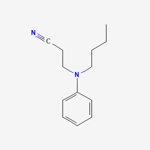 3-(Butyl(phenyl)amino)propanenitrile chemical structure (CAS 61852-40-2)