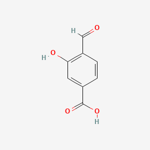 4-Formyl-3-hydroxybenzoic acid chemical structure (CAS 619-12-5)