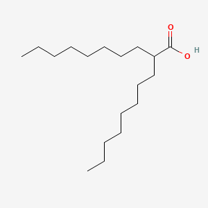 2-Octyldecanoic acid chemical structure (CAS 619-39-6)
