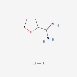 Tetrahydrofuran-2-carboximidamide hydrochloride chemical structure (CAS 619329-27-0)