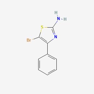 5-Bromo-4-phenylthiazol-2-amine chemical structure (CAS 61954-82-3)