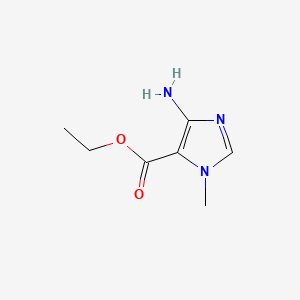 Ethyl 4-amino-1-methyl-1H-imidazole-5-carboxylate chemical structure (CAS 61982-18-1)