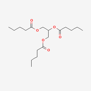 Glyceroltrivalerate chemical structure (CAS 620-68-8)