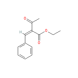 Ethyl 2-benzylidene-3-oxobutanoate chemical structure (CAS 620-80-4)