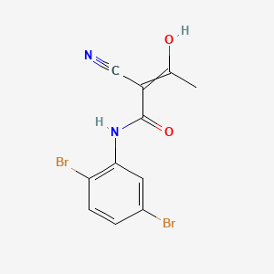 2-Cyano-N-(2,5-dibromophenyl)-3-hydroxybut-2-enamide chemical structure (CAS 62004-35-7)