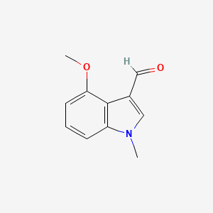 4-Methoxy-1-methyl-1H-indole-3-carbaldehyde chemical structure (CAS 620175-74-8)