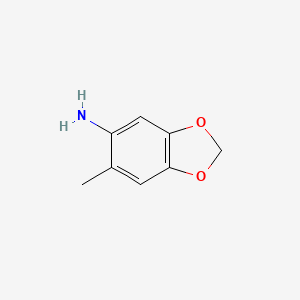 6-Methylbenzo[d][1,3]dioxol-5-amine chemical structure (CAS 62052-49-7)