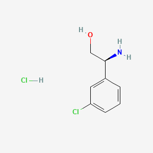 (S)-2-Amino-2-(3-chlorophenyl)ethanol hydrochloride chemical structure (CAS 620616-08-2)