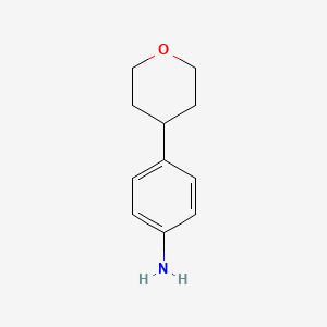 4-(Tetrahydropyran-4-yl)phenylamine chemical structure (CAS 62071-40-3)