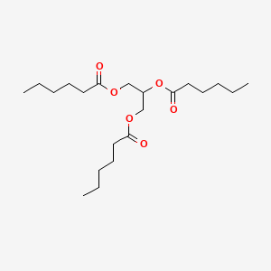 Propane-1,2,3-triyl trihexanoate chemical structure (CAS 621-70-5)