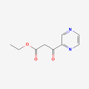 Ethyl 3-(2-Pyrazinyl)-3-oxopropanoate chemical structure (CAS 62124-77-0)