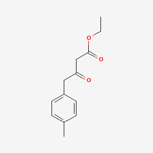 Ethyl 3-oxo-4-(p-tolyl)butanoate chemical structure (CAS 62135-86-8)