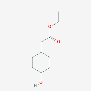 Ethyl 2-(4-hydroxycyclohexyl)acetate chemical structure (CAS 62141-22-4)