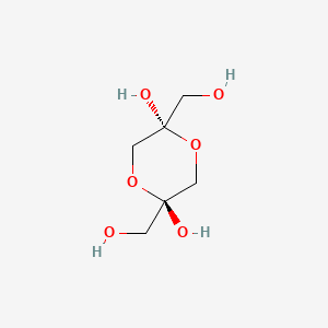 trans-2,5-Bis(hydroxymethyl)-1,4-dioxane-2,5-diol chemical structure (CAS 62147-49-3)
