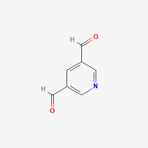 Pyridine-3,5-dicarbaldehyde chemical structure (CAS 6221-04-1)