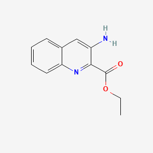 Ethyl 3-aminoquinoline-2-carboxylate chemical structure (CAS 62235-59-0)