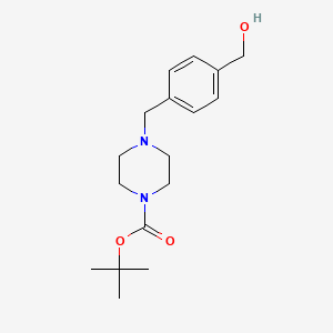 tert-Butyl 4-(4-(hydroxymethyl)benzyl)piperazine-1-carboxylate chemical structure (CAS 622381-67-3)