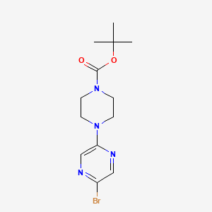 tert-Butyl 4-(5-bromopyrazin-2-yl)piperazine-1-carboxylate chemical structure (CAS 622386-08-7)