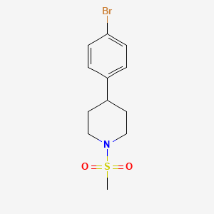 4-(4-Bromophenyl)-1-(methylsulfonyl)piperidine chemical structure (CAS 622386-94-1)