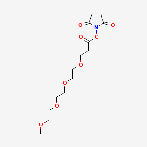 2,5-Dioxopyrrolidin-1-yl 2,5,8,11-tetraoxatetradecan-14-oate chemical structure (CAS 622405-78-1)