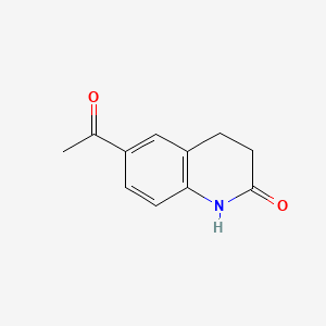 6-Acetyl-3,4-dihydroquinolin-2(1H)-one chemical structure (CAS 62245-12-9)