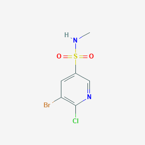 5-Bromo-6-chloro-N-methylpyridine-3-sulfonamide chemical structure (CAS 622814-92-0)
