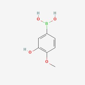 (3-Hydroxy-4-methoxyphenyl)boronic acid chemical structure (CAS 622864-48-6)