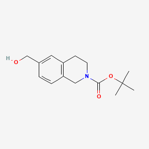 tert-Butyl 6-(hydroxymethyl)-3,4-dihydroisoquinoline-2(1H)-carboxylate chemical structure (CAS 622867-52-1)