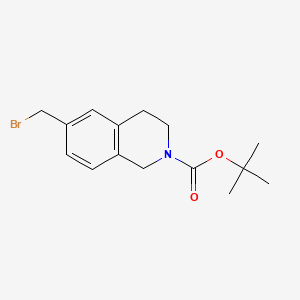 tert-Butyl 6-(bromomethyl)-3,4-dihydroisoquinoline-2(1H)-carboxylate chemical structure (CAS 622867-53-2)