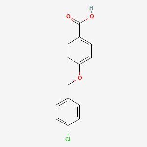 4-((4-Chlorobenzyl)oxy)benzoic acid chemical structure (CAS 62290-40-8)