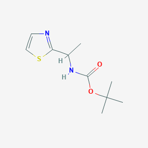 tert-Butyl (1-(thiazol-2-yl)ethyl)carbamate chemical structure (CAS 623143-28-2)