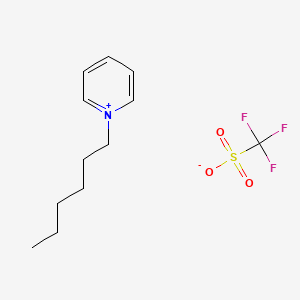 1-Hexylpyridin-1-ium trifluoromethanesulfonate chemical structure (CAS 623167-81-7)