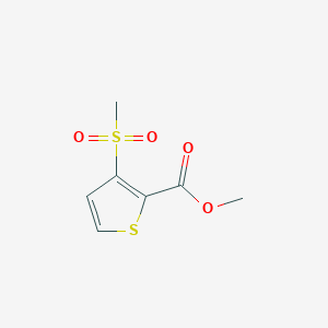 Methyl 3-(methylsulfonyl)thiophene-2-carboxylate chemical structure (CAS 62353-79-1)