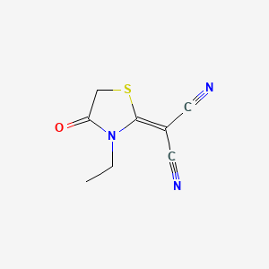 2-(3-Ethyl-4-oxothiazolidin-2-ylidene)malononitrile chemical structure (CAS 623558-68-9)
