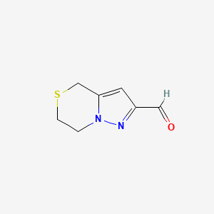 6,7-Dihydro-4H-pyrazolo[5,1-c][1,4]thiazine-2-carbaldehyde chemical structure (CAS 623564-62-5)