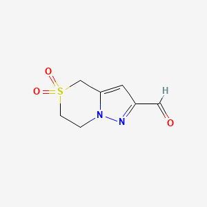 6,7-Dihydro-4H-pyrazolo[5,1-c][1,4]thiazine-2-carbaldehyde 5,5-dioxide chemical structure (CAS 623565-07-1)