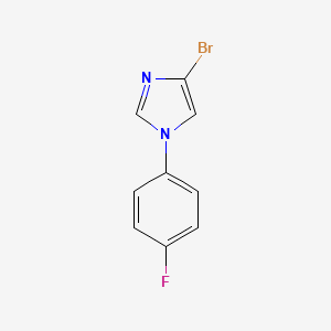 4-Bromo-1-(4-fluorophenyl)-1H-imidazole chemical structure (CAS 623577-59-3)