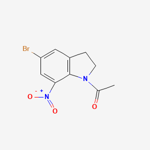 1-(5-Bromo-7-nitroindolin-1-yl)ethanone chemical structure (CAS 62368-07-4)