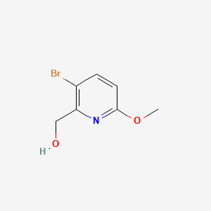(3-Bromo-6-methoxypyridin-2-yl)methanol chemical structure (CAS 623942-84-7)