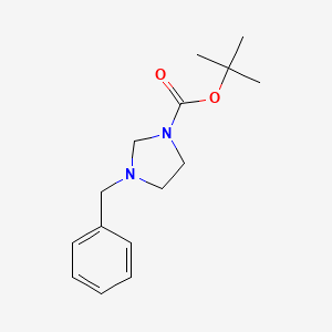 tert-Butyl 3-benzylimidazolidine-1-carboxylate chemical structure (CAS 623943-75-9)