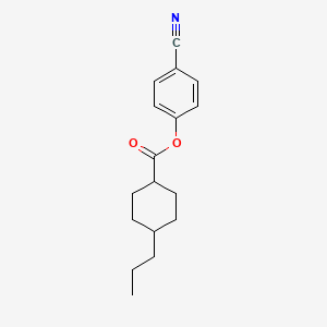 trans-4-Cyanophenyl 4-propylcyclohexanecarboxylate chemical structure (CAS 62439-33-2)